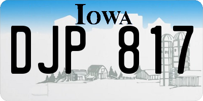 IA license plate DJP817