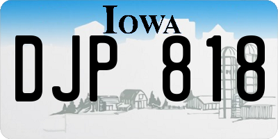 IA license plate DJP818