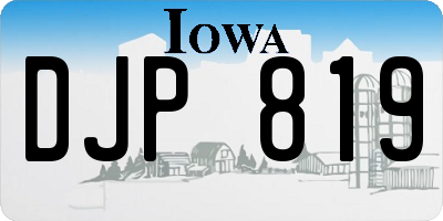 IA license plate DJP819