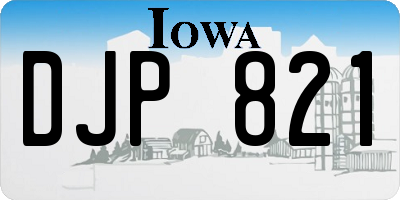 IA license plate DJP821