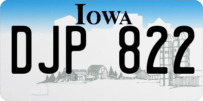 IA license plate DJP822