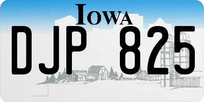 IA license plate DJP825