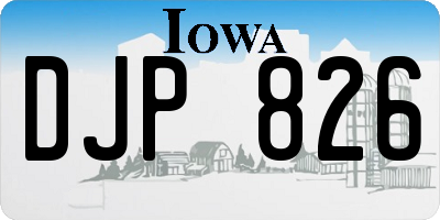 IA license plate DJP826