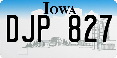 IA license plate DJP827