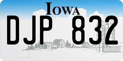 IA license plate DJP832