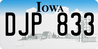 IA license plate DJP833