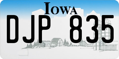IA license plate DJP835