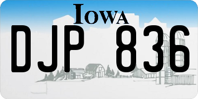 IA license plate DJP836