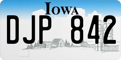 IA license plate DJP842
