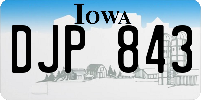 IA license plate DJP843