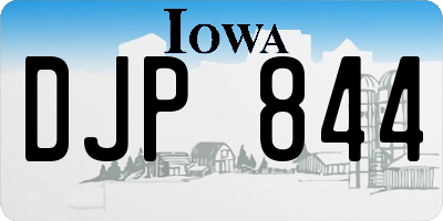 IA license plate DJP844
