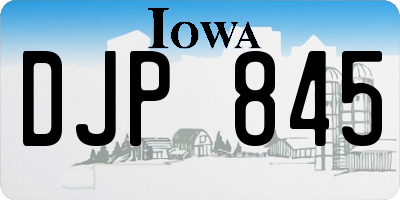 IA license plate DJP845