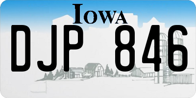 IA license plate DJP846