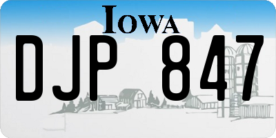 IA license plate DJP847