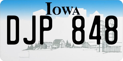 IA license plate DJP848