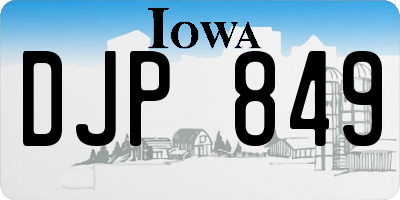 IA license plate DJP849