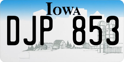 IA license plate DJP853