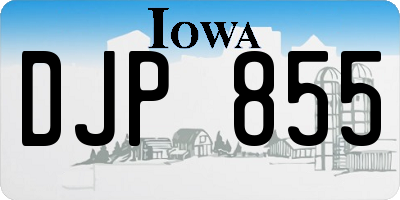 IA license plate DJP855