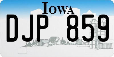 IA license plate DJP859