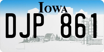 IA license plate DJP861