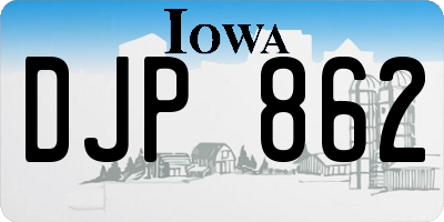 IA license plate DJP862
