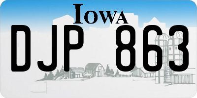 IA license plate DJP863