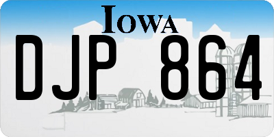 IA license plate DJP864