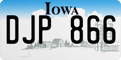 IA license plate DJP866