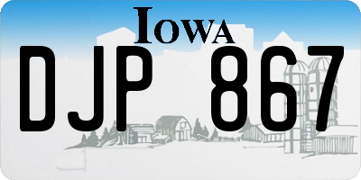 IA license plate DJP867