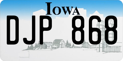 IA license plate DJP868