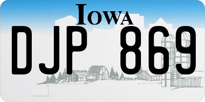 IA license plate DJP869