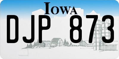 IA license plate DJP873