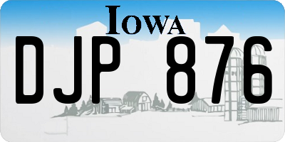 IA license plate DJP876