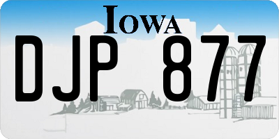 IA license plate DJP877