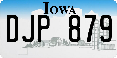 IA license plate DJP879