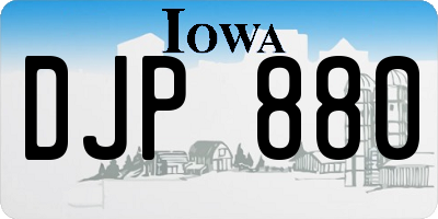 IA license plate DJP880