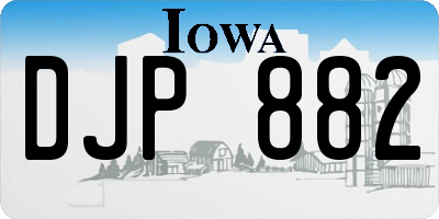 IA license plate DJP882