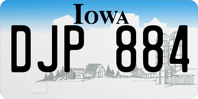 IA license plate DJP884