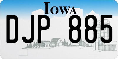 IA license plate DJP885