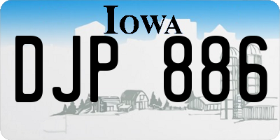 IA license plate DJP886