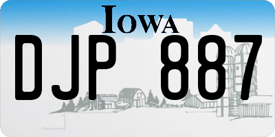 IA license plate DJP887