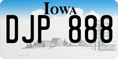 IA license plate DJP888