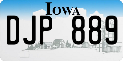 IA license plate DJP889