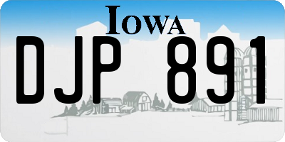 IA license plate DJP891