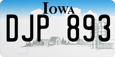 IA license plate DJP893