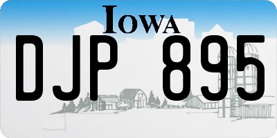 IA license plate DJP895