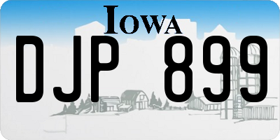 IA license plate DJP899