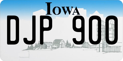 IA license plate DJP900