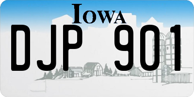 IA license plate DJP901