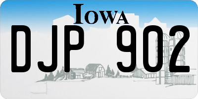 IA license plate DJP902